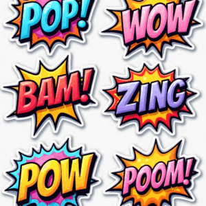 SFX / Comic Words - Sticker Sheet v24